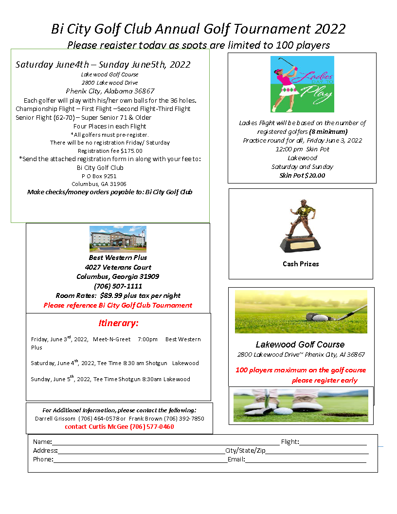 2022 Annual Bi-City Golf Tournament 